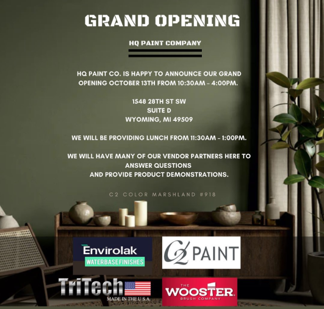 HQ Paint Co. Grand Opening and Enduro Product Demos General Finishes